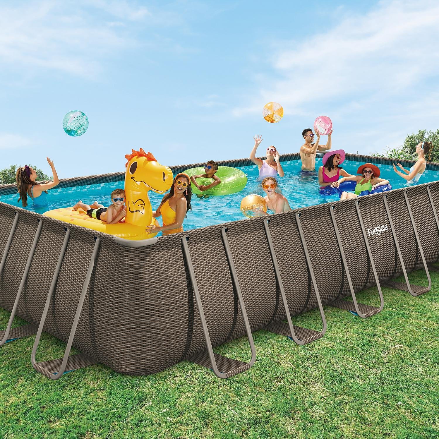 Сглобяем басейн FunSicle Oasis Pool ( Ратан ) | Polygroup